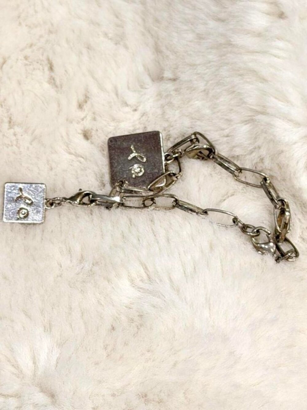 Silver Chain Bracelet with Padlock Charm